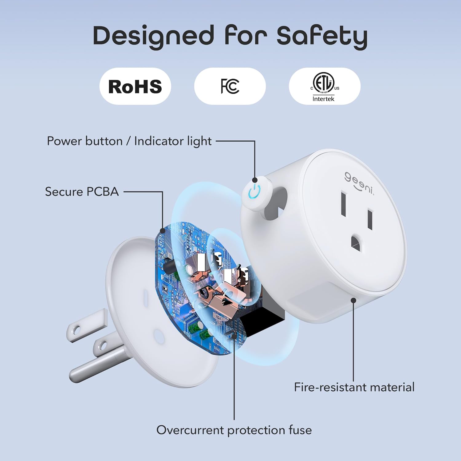 Dot Smart Wi-Fi Outlet Plug – Compact Design, Works with Alexa & Google Assistant, No Hub Needed, 2.4GHz, 2 Pack - Image 5