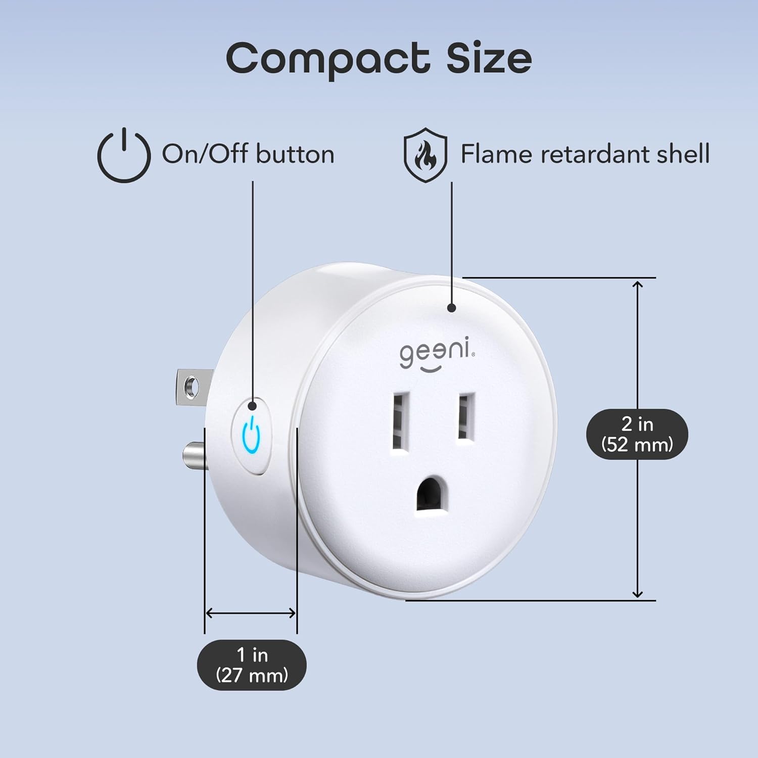 Dot Smart Wi-Fi Outlet Plug – Compact Design, Works with Alexa & Google Assistant, No Hub Needed, 2.4GHz, 2 Pack - Image 9
