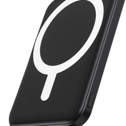 podoru for Magsafe Battery Pack, 5000mAh Magnetic Power Bank with Type-C Cable 20W PD Fast Charging Lighting Input Wireless Portable Charger for iPhone 16/15/14/13/12/ All Series-Black